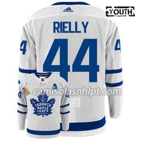 Camisola Toronto Maple Leafs MORGAN RIELLY 44 Adidas Branco Authentic - Criança